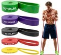 Pull Up Assistance Bands, Heavy Duty Exercise Bands for Working Out - color: yellow+red+black+purple+green