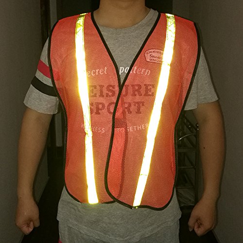 zojo High Visiblity Reflective Mesh Safety Vest Bulk 10 Pack - color: 10pcs-neon Orange Updated