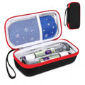 Portable Zepbound & Mounjaro Travel Case TSA Approved, GLP-1 Pen Cooler for 2 Injection Pens, EVA Insulated Medicine Cooler Travel Case with 2 Ice Packs for Flights and Daily Use, Black - color: Black
