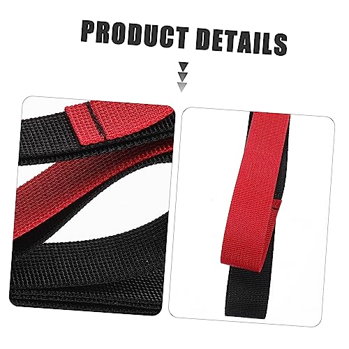 Leg Lifter Strap for Bed and Home Exercise Adjustable Leg Assist Training Belt Mobility Aid for Walking Physical Therapy 40.94 in - color: Red