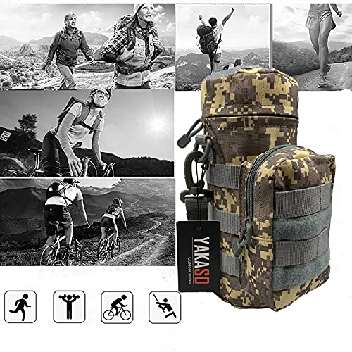 Tactical Molle Water Bottle Holder Pouch Hydration Carrier Bag Tactical EDC Water Bottle Carrier with Detachable Shoulder Strap for Hiking Camping Outdoor Sport Travel - color: ACU