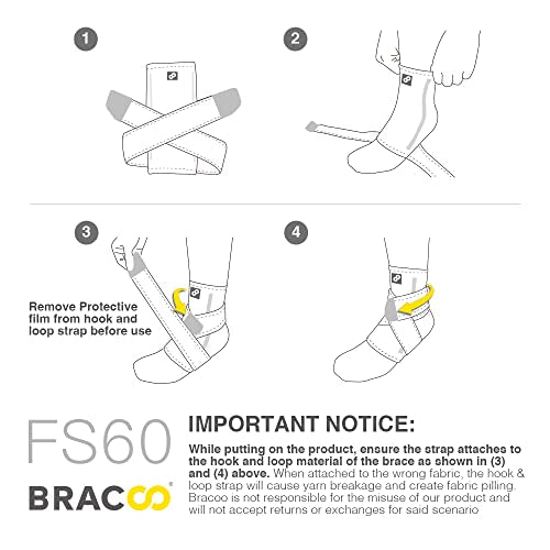 Bracoo 2 Pack Ankle Brace Compression Sleeve for Women & Men - size: L/XL