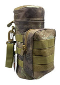 Tactical Molle Water Bottle Holder Pouch Hydration Carrier Bag Tactical EDC Water Bottle Carrier with Detachable Shoulder Strap for Hiking Camping Outdoor Sport Travel - color: Ruin Ash