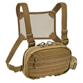 Chest Rig with Concealed Pistol Holster, Chest Bag for Men,Molle EDC Tactical Vest Chest Pack for Running Outdoor - color: Tan
