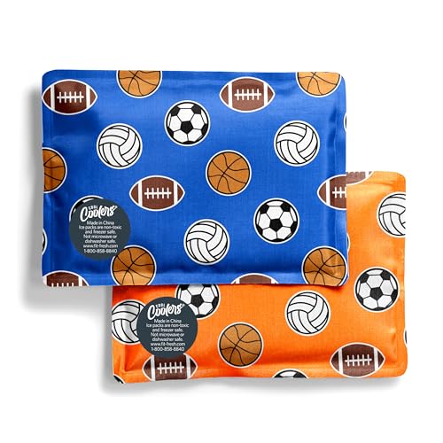 Fit & Fresh Cool Coolers Soft Ice Packs for Lunch Bags & Coolers, 2pk - color: Sports Balls (2 Pack)
