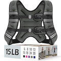 Zeerun Weighted Vest, 6/8/10/12/15/18/20/24/30LB for Men Women - color: Gray, size: 15 Lb