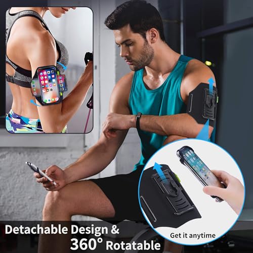 10 Pack Cell Phone Holder Armband : Adjustable Strap Arm Bands Case Compatible with iPhone 15 14 13 12 11 Mini Pro Max Plus Samsung Galaxy Pixel for Workout Exercise Sports - color: 10 Pack Black Armband