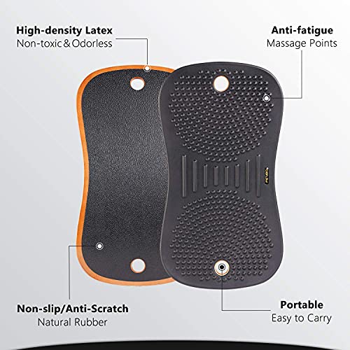 FEZIBO Standing Desk Mat Balance Board, Large, Obsidian Black - size: Large