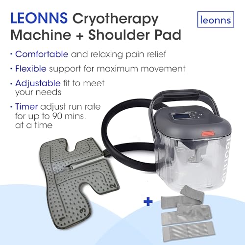 LEONNS Cold Therapy Machine for Shoulder Surgery | Compression Pad & Timer - style: Machine + Shoulder Pad