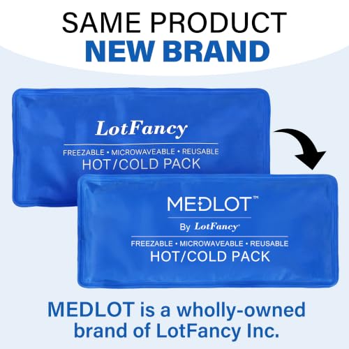 LotFancy Ice Pack for Injuries, Pack of 2, Reusable Hot Cold Pack for Therapy, Cooling or Heating Pad for First Aid, Back Shoulder Neck Head Feet Pain Relief, 11 x 5 Inches - style: 11x5in(Pack of 2)