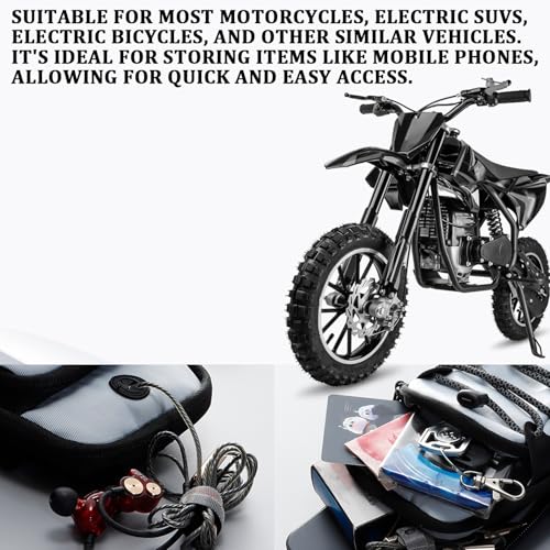 Electric Dirt Bike Phone Storage Bag Motorcycle Waterproof Pouch for Surron Light Bee Ultra Bee Tuttio Soleil 01 Yozma IN10 Ebike Racing Front Battery Frame（Blue） - color: Blue
