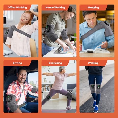 Cordless Heated Knee Massager FSA Eligible - style: Grey 1 Pack