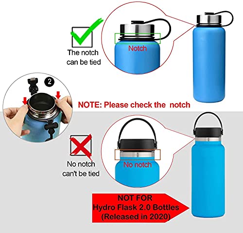 Wongeto Paracord Handle Carrier Holder with Shoulder Strap,Compatible with Hydro Flask Wide Mouth Water Bottles - color: Mint Green/Compass