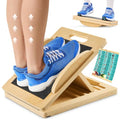 Slant Boards for Exercise, Wooden Slant Board, Calf Stretch Board with 7 Incline Angles, Velour Board, Balance Board & Calf Stretcher, Portable Incline Board for Physical Therapy, Ankle Mobility, Heel & Knees - color: Natural