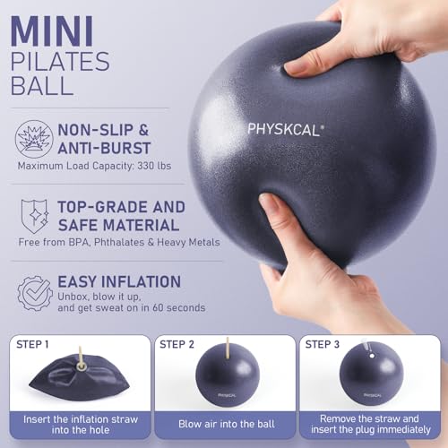 PhysKcal Pilates Kit, 15-Inch Pilates Ring with 1x Pilates Ball & 5X Bands - color: Navy