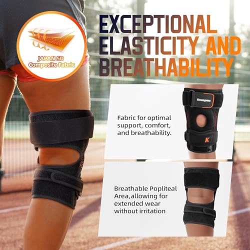 2-in-1 Knee Brace with Patella Strap for Running, Sports & Recovery