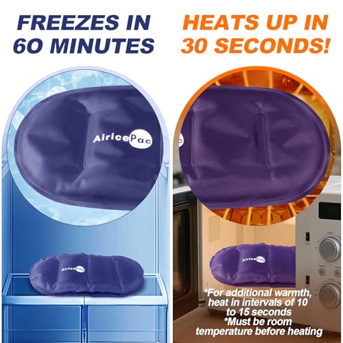 AiricePac Ice Packs for Injuries Reusable (3-Piece Set) Hot Cold Gel Wraps for Joint Pain, Muscle Soreness, Adjustable & Flexible for Back, Knees, Shoulders, Arms and Legs - size: M, style: M