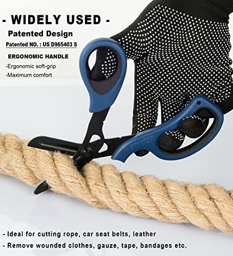 MEUUT Medical Scissors 2-Pack Trauma Shears for Nurses All Purpose Scissors - color: Navy/Black+navy/Black