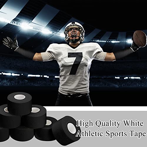 130 Yard 1.5 Inch Black Athletic Sports Cotton Tape Pre Wrap Easy Tear - color: Black, size: 1.5 In