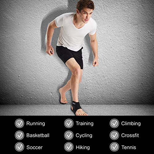 Cotill Ankle Support for Men and Women - Neoprene Breathable Adjustable Ankle Brace Sprain for Running, Basketball - size: Medium