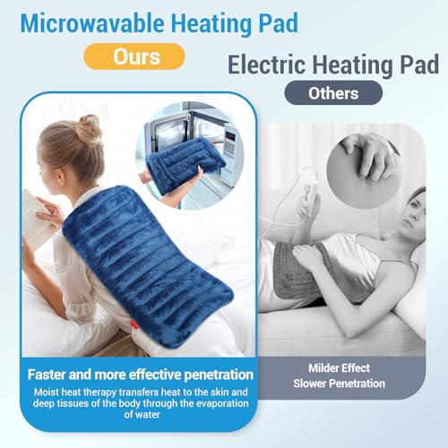 Comfytemp Large Microwavable Moist Heating Pad for Back, 12" x 22", 3.6 lb
