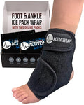 ActiveWrap Foot and Ankle Ice Pack Wrap & Heat Wrap, Small/Medium – Includes 2 Ultra Flex Gel Ice Packs for Injuries Reusable – Hot & Cold Therapy for Targeted Foot Pain Relief, Sprained Ankle & Heel - size: Small/Medium
