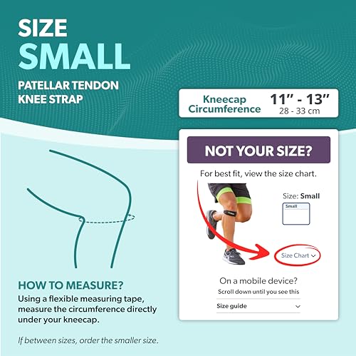 BraceAbility Patellar Tendon Support Strap - Knee Stabilizer Brace with Adjustable Band for Patella Tendonitis, Osgood Schlatter, Soccer, Basketball, Running, Jumper's Knee, Tennis, Volleyball (S) - size: Small