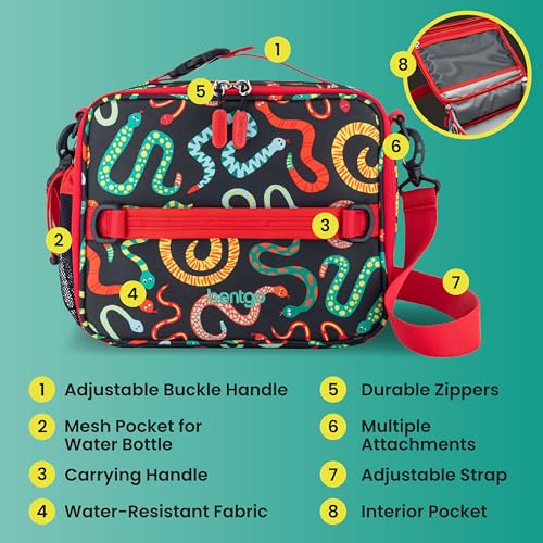 Bentgo Kids Prints Double-Insulated Reusable Lunch Bag - color: Sssnakes