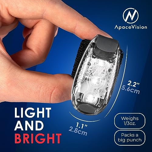 LED Safety Light (2 Pack) with Bonus Items – Clip On Strobe/Running Lights for Runners, Dogs, Bikes, Walking and More - color: White