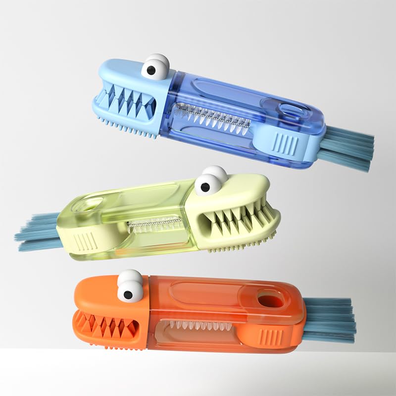 4-in-1 Bottle Cleaning Brush Set, Multifunction Silicone Cup Lid Gap Cleaner, Home Kitchen Crevice Cleaning Tools, 3 Pcs, Green - color: 3 Pcs Green