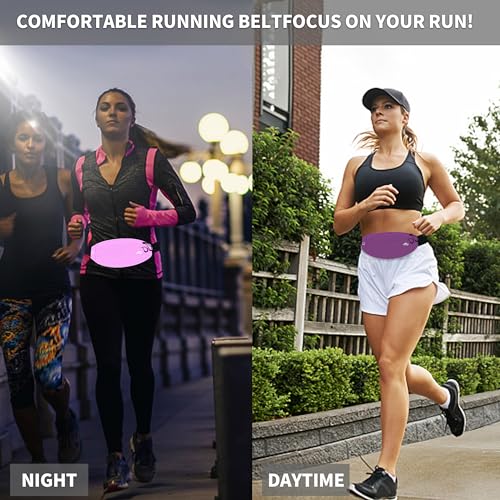 Running Fanny Pack Whole Bag Reflective, Running belt for Women &Men,Sweatproof Phone Holder Workout, Running Waist Pack (purple) - color: purple