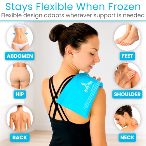 Arctic Flex Ice Packs for Injuries Reusable (10" x 6") - Flexible Hot Cold - size: Large (Pack of 1)