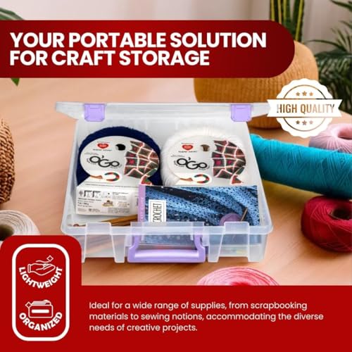 ArtBin Essentials 12 x 12 One-Compartment Craft Box, Clear - color: Purple