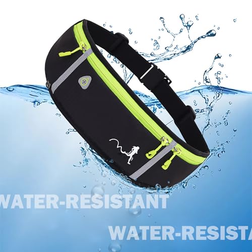 Peicees Fanny Pack for Men Women Bottle Holder Bag Waterproof Running Pouch Belt Waist Pack for Gym Travel, Adjustable Reflective Phone Holder for iPhone 13 12 11 Pro Max Samsung Galaxy S20 S10