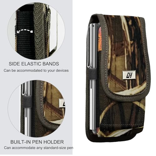 I&H Cell Phone Holster w Pouch Belt Clip for Men and Women iPhone 6 7 8 Protect 4.7 inch Case, Camo - color: Camo, size: Small