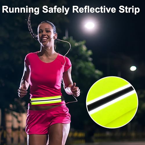 Running Belt Fanny Pack Men and Women Slim Running Bag Money Belt - color: Kelly Green