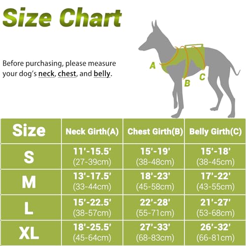 Escape Proof Dog Harness, No Escape No Pull Reflective Dog Harness with Durable Handle, Adjustable Heavy Duty Vest for Small Medium Large Dogs, Walking and Training (Green,XL) - color: Green, size: XL (Pack of 1)