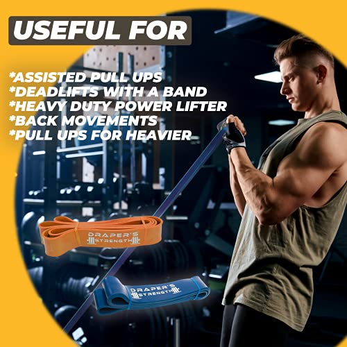 Draper's Strength Heavy Duty Resistance Stretch Loop Bands for Powerlifting Workout Exercise and Assisted Pull Ups - color: #10 3 Band Set Black-Green
