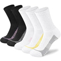 cuangya Women Crew Socks Athletic Cushioned Running Hiking 3-5 Pairs - color: 5 Pairs Classic Retro, size: 8-10