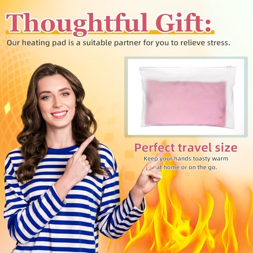 Cozypower Mini Heating Pad Microwavable Hot Cold Pack Reusable,Pink - color: Pink