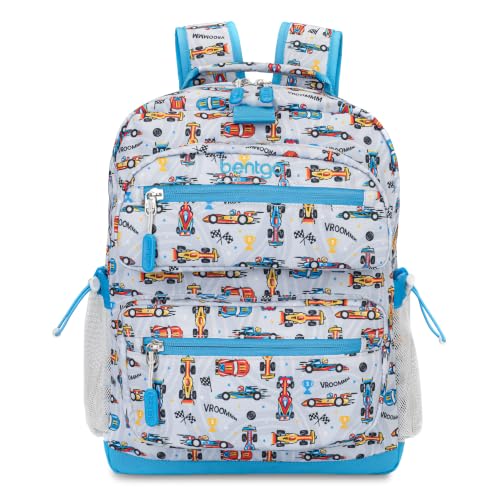 Bentgo Kids Print Durable & Water-Resistant Backpack - color: Race Cars, size: Kids Medium
