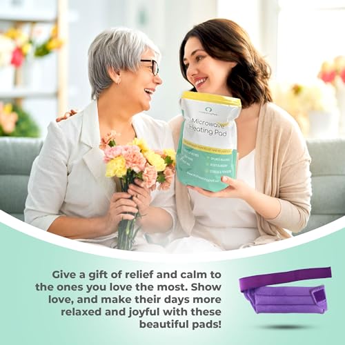 Microwavable Heating Pad for Lower Back and Menstrual Cramps - Moist Microwave Heating Pad for Muscles and Joints - Natural Microwave Hot Pack Heat Pad for Lower Back Pain - 1 Pack Purple