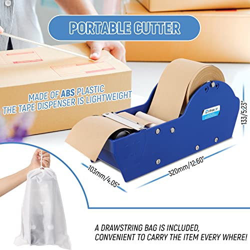Water-Activated Tape Dispenser, Manual Kraft Gum Tape Dispenser, Blue - color: Blue