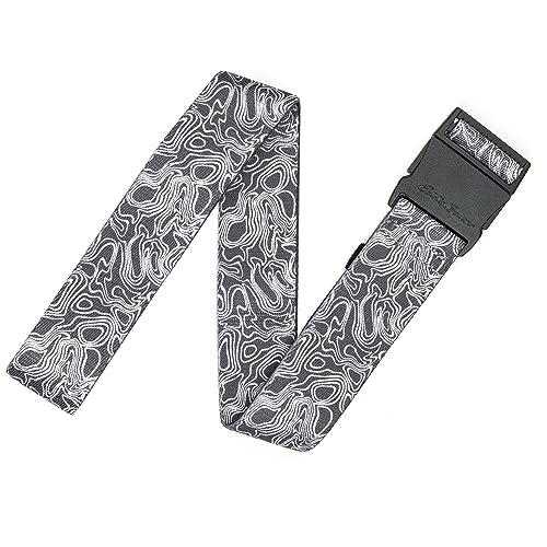Eddie Bauer Trail Belt Active Stretch Webbing with Quick Release Buckle - color: Topographic