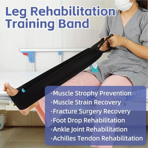 Stretch Bands for Exercise – Leg Stretching Strap for Physical Therapy, Hands-Free/Manual Options for Elderly Rehabilitation Bedridden Patients Lower Limb Myasthenia Surgery Recovery (2 Feet) - color: 2 Feet