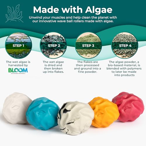 Oceanfoam Ball Roller - Lacrosse Ball Massage Ball Therapy (Pack of 5) - color: Pack of 5 (Mix)