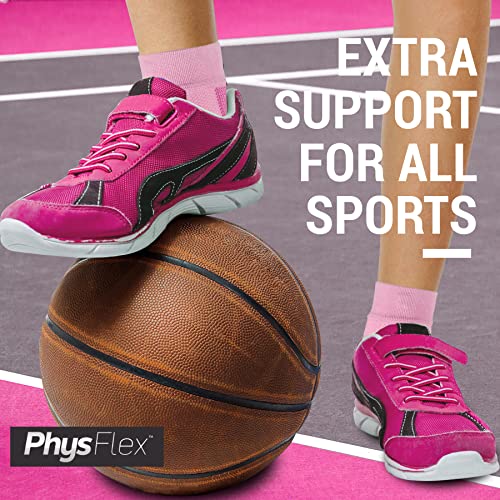 Ankle Brace Socks - Ankle Compression Sleeve - Foot Brace for Women & Men - color: Pink, size: Small