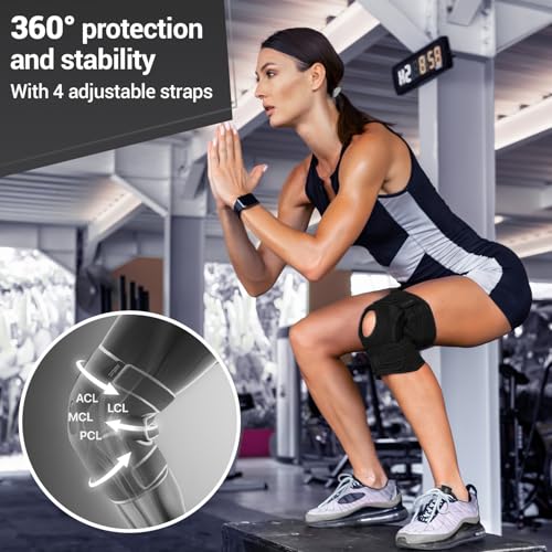 DR. BRACE ELITE Knee Brace with Side Stabilizers & Patella Gel Pads - color: Pluto, size: Small