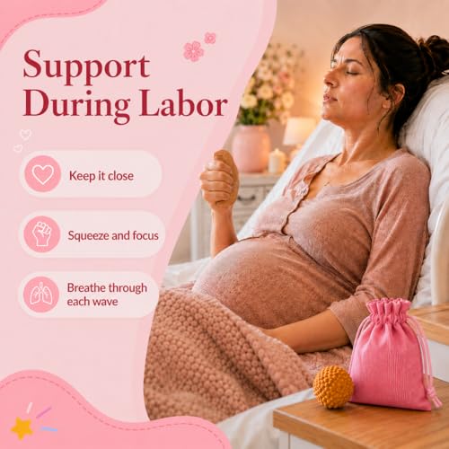 Birth Comb & Acupressure Massage Ball Set, Labor and Delivery Essentials