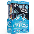 Reusable Ice Packs for Lunch Box and Coolers, Soft Flexible BPA Free 4 Pack